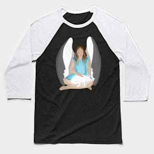 Divine cat with her Guardian Angel Baseball T-Shirt